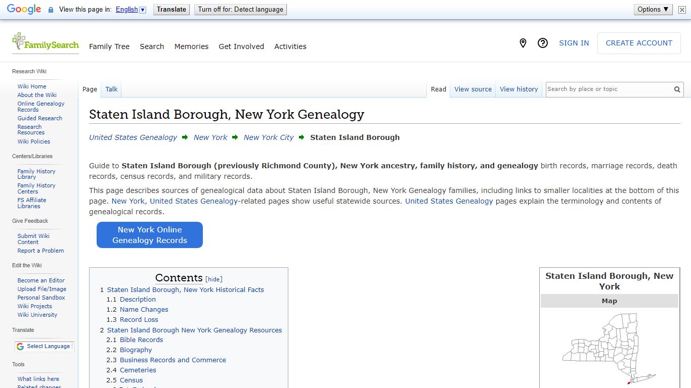 Staten Island Borough, New York Genealogy • FamilySearch